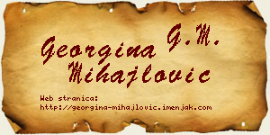 Georgina Mihajlović vizit kartica